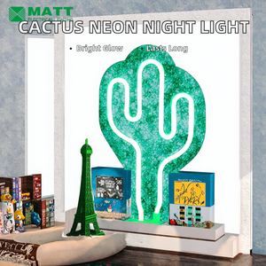 Customized Green Plants Hanging USB <strong>Battery</strong> <strong>Operated</strong> LED Cactus <strong>Neon</strong> <strong>Sign</strong> Night Lamp Light for Kids <strong>Room</strong> Party Christmas Decor - Product Image 2