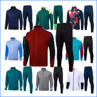 Ensemble de survêtement de football de haute qualité en gros, veste et pantalon de football personnalisés avec logo OEM, tenue d'équipe avec logo