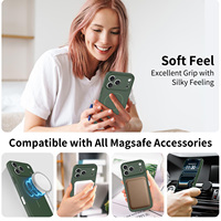Coque Pure Couleur Vert Toucher Peau pour iPhone 17 Pro Max, Protection Magnétique de l'Objectif à Trous de Précision, avec Airbags Intégrés