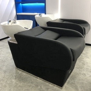 Fabrika toptan ergonomik tasarım <span class=keywords><strong>Salon</strong></span> şampuan istasyonu, <span class=keywords><strong>Salon</strong></span> saç yıkama sandalyeleri, seramik kase ile PU deri şampuan yatak - Product Image 4