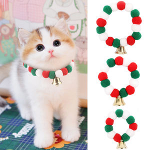 Homeplanet Bestseller Huisdier Kerstkat Hond Haarbal Kraag Opknoping Decoratie Elastische Pet Kerst Bell Accessoires Schattige Kat Halsband - Product Image 3