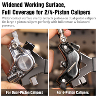 Alat Reset Piston Kaliper Rem Sepeda LEBYCLE, Alat Penekan Kampas Rem Cakram Sepeda untuk Memindahkan Piston ke Belakang, Alat Perbaikan Piston 2/4 Piston