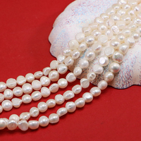 Perles d'eau douce blanches naturelles, perles en vrac de qualité AAAAA, forme ronde baroque, 2-12 mm, pour la fabrication de bijoux DIY