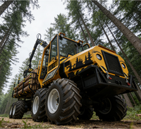 Chargeur à grappin compact pour bois forestier HAIJU, grue à bois avec remorque, prix bas, vente chaude en Europe, vitesse 10 km/h