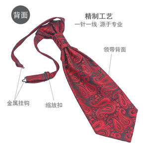 Tuxedo Vest <span class=keywords><strong>ascot</strong></span> cravatta cravatta 36*10cm <span class=keywords><strong>abito</strong></span> da uomo doppio Hong Kong Knot Neckwear Gentleman cravatte Party Pre-legato regalo da uomo - Product Image 6