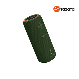 Enceinte sans fil Tazata 20W à basses profondes, étanche IPX7, verte, pour le camping et l'extérieur, avec double radiateur passif - Product Image 5