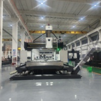 Centre d'usinage CNC à double colonne DVF6052 avec tête de fraisage à 5 axes