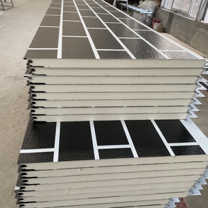 Panneaux muraux en faux briques, panneaux sandwich en mousse EPS, bardage métallique <span class=keywords><strong>décoratif</strong></span>, isolation ignifuge pour maison - Product Image 2