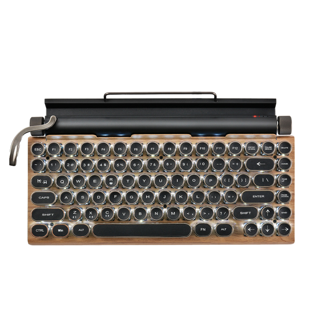 83-Key Retro Punk Mechanical Keyboard PC Tablet Wireless Blue Tooth Modes Cap Multi-Keys Laptop Gaming Arabic UK