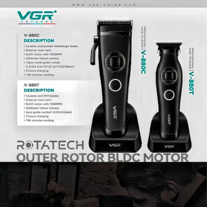 Yeni VGR V-880 fırçasız görünür döner Motor saç kesme kiti 7200RPM 10W güçlü profesyonel berber makası düzelticiler - Product Image 6