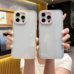Suitable <b>for</b> <b>iPhone</b> 16 Pro Max phone case, colorful frame, transparent two-in-one full protective shockproof case - Product Image 1
