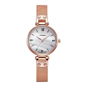 SINOBI Elegance montres à Quartz étanches pour femmes montres élégantes bracelet de montre en acier inoxydable montre-bracelet