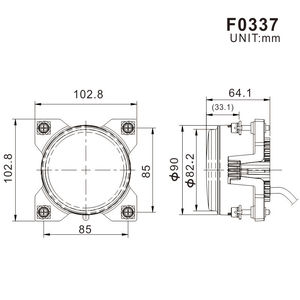 Lumière de travail menée par insertion ronde de 12V 24V pour des tracteurs agricoles de Fendt G931901115010 a mené la lampe de travail - Product Image 2