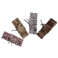 2.5CM de large Polyester motif imprimé léopard en mousseline de soie fil Organza ruban lacets plats pour chaussures décontractées