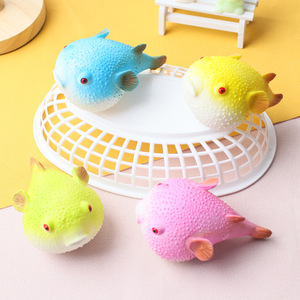 Most Popular TPR Cartoon Ocean Animal Puffer Fish Squishy Promotional Gift Decompression <b>Squeeze</b> Toys for Kids and Adults - Product Image 3