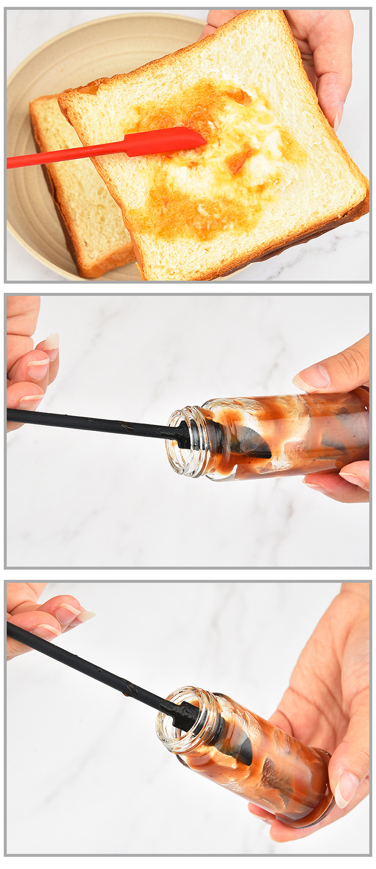 AMAZON SALES SILICONE KITCHEN ACCESSORIES KITCHEN UTENSILS BAKING TOOLS MINI JAM SPATULA MULTI-FUNCTION SILICONE SCRAPER SPATULA