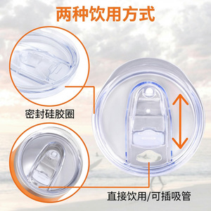 Stainless Steel Insulated Tumbler 12oz Wide Mouth Slip Lid Travel Cup Orange - Product Image 3