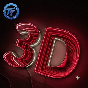 Custom Infinity Mirror LED Letter <b>Signs</b> Bulk Wholesale Acrylic Luminous Commercial Advertising 3D Backlit <b>Neon</b> Sign for Projects - Product Image 3