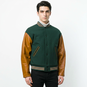 Veste universitaire personnalisée pour homme, broderie de haute qualité, grande taille, veste en toile à capuche avec logo sur le devant, style Letterman - Product Image 1