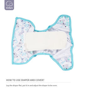 Elinfant Professional Mini couvre-<span class=keywords><strong>couche</strong></span> en tissu taille unique imperméable à l'eau imprimé <span class=keywords><strong>couche</strong></span> pour bébé livraison rapide emballé dans un sac - Product Image 4