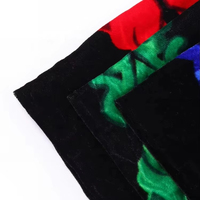 Nouveau design 2026, logo personnalisé, 100% polyester, impression Tela Africana, Abaya rouge en velours, tissu 5000