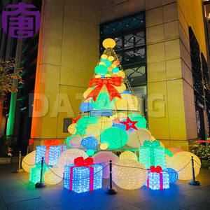 Moderna Lámpara de Torre con Forma de Árbol de Navidad, con Marco de Hierro, Impermeable IP65, para Interiores/Exteriores, para Decoración Comercial Navideña - Product Image 6