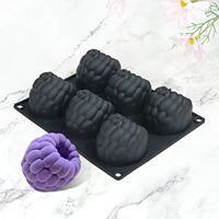 Moldes de Silicona para Pasteles de Mousse de Frambuesa Grandes y Pequeños, Moldes para Helados de Fruta de Frambuesa, Moldes para Hornear Postres, Moldes para Chocolate