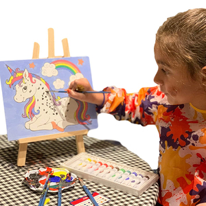 28 pièces de dessins de <span class=keywords><strong>peinture</strong></span> acrylique toile EASEL Art Painting Set, adapté à l'artiste enfants toile chevalet <span class=keywords><strong>peinture</strong></span> Set - Product Image 6