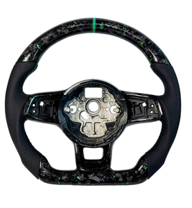 Volant en Fiber de carbone vert forgé pour Volkswagen MK7 Golf 7 GTI <span class=keywords><strong>R</strong></span> 7.5 pour MK4 MK5 MK6 ancien volant de sport de mise à niveau - Product Image 1