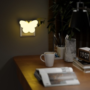 Veilleuse Papillon pour Chambre d'Enfant, Lampe Décorative LED à Lumière Douce et Chaude, Matériau ABS, Éclairage Domestique - Product Image 5