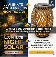 Lampes d'art en rotin à énergie solaire pour l'extérieur, idéales pour les cours et les loisirs, étanches et durables, éclairage de bureau, lumière d'ambiance