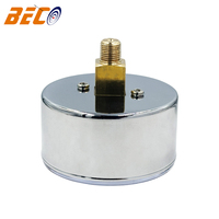 600mmhg Low Capsule Pressure Gauge for Gas Line Regulator air Pressure Test 2.5 Inch Dial Chrome Plated Case 1/4"NPT Back Mount
