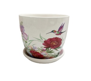 Pot de fleurs en céramique avec décalcomanie feuilles de fougère <span class=keywords><strong>aquarelle</strong></span>, pour décoration de bureau et de maison, idéal pour <span class=keywords><strong>plantes</strong></span> d'intérieur - Vente en gros - Product Image 4