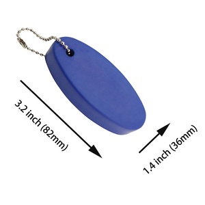 Op maat gemaakte logo lichte ovale sleutelhouder van EVA-foam voor boten, drijvende sleutelhanger voor buitensporten - Product Image 3