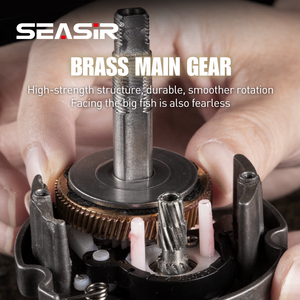 2023 SEASIR JH 9 + 1 roulements 6 aimants de freinage poids léger Durable lisse tout métal laiton engrenage principal longue <span class=keywords><strong>Distance</strong></span> tambour appât bobine - Product Image 6