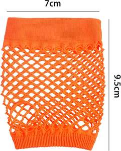 ถุงมือนีออนแบบไม่มีนิ้วสำหรับผู้หญิง-80S 90s เครื่องประดับตาข่ายสั้น - Product Image 3