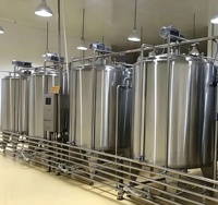 Système de traitement de liquides modulaire 1500L, réservoir de préparation et de mélange en acier inoxydable pour détergent liquide