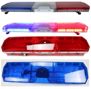 Barre lumineuse stroboscopique d'avertissement de véhicule d'urgence de 3 watts haute luminosité barre lumineuse de pompier d'ambulance avec sirène et klaxon de haut-parleur - Product Image 1