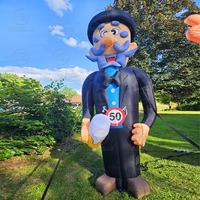 Personnage de dessin animé de musicien gonflable, promotions publicitaires, mascotte de décoration, poupée gonflable géante, cowboy gonflable, homme et femme