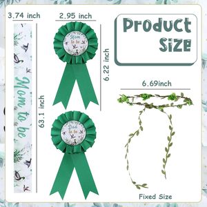 Décorations <span class=keywords><strong>de</strong></span> fête prénatale sur le thème du canard colvert pour garçon, sash <span class=keywords><strong>de</strong></span> maternité pour future maman, badge en fer blanc pour future maman et future papa, <span class=keywords><strong>couronne</strong></span> <span class=keywords><strong>de</strong></span> <span class=keywords><strong>fleurs</strong></span> - Product Image 3