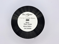 Pita Transfer Termal Premium N733 Hitam 110mm X 500m untuk Aplikasi Kemasan dan Label Barcode