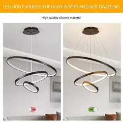 Nouveau Design Moderne Suspension Maison Salon Hôtel Décoration Noir Nordique 60w <span class=keywords><strong>75w</strong></span> Led Lustre Fantaisie - Product Image 5