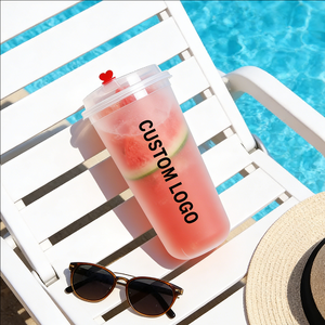 Vasos de Plástico Esmerilados de 500 ml, Pared Simple, 90 mm, Impresión UV, para Suministros de Restaurantes y Comida para Llevar - Product Image 6