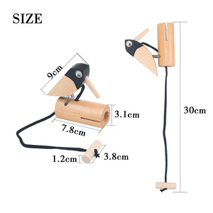Juguete Educativo Temprano de Madera de Haya con Sonido de Pájaro, Tubo de Sonido Simulación Cucú, Modelo de Dispositivo de Canto de Pájaro con Cuerda para Jalar - Product Image 5