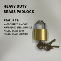Cadenas en laiton de type arc de 25 mm, bords arrondis, petit cadenas de sécurité pour armoire, bagages, sacs et tiroirs