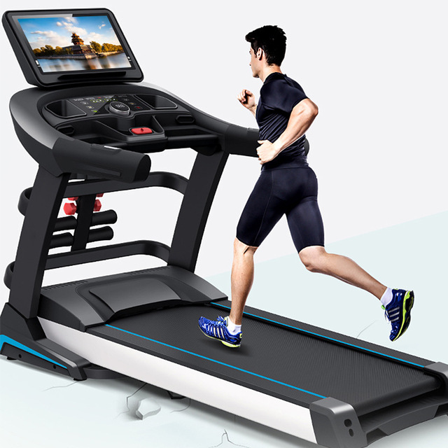 Home Indoor Electric Folding Treadmill Large Smart WIFI Interconnection Shock Absorbing Fitness Sports Equipment