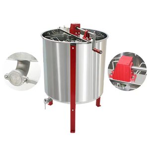 양봉 스테인레스 스틸 8 프레임 수동 허니 추출기 방사형 허니 추출기 꿀 원심 기계 - Product Image 1