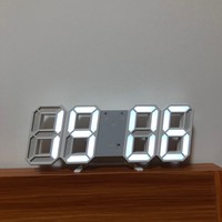 Jam Dinding LED Digital 3D Grosir Modern Jam Alarm Pelajar Fitur Fotosensitif Pintar Kreatif Sederhana Snooze Usb Plastik