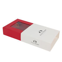 Scatola Rigida Magnetica di Lusso Personalizzata Stile Libro con Finestra in PVC, Fornitore di Imballaggi in Cartone, Campione Gratuito per Abbigliamento