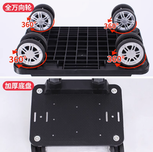Forte carrello della spesa pieghevole estensibile rotolamento carrello a mano <span class=keywords><strong>camion</strong></span> con rotazione 4 ruote rimovibile borsa impermeabile - Product Image 5